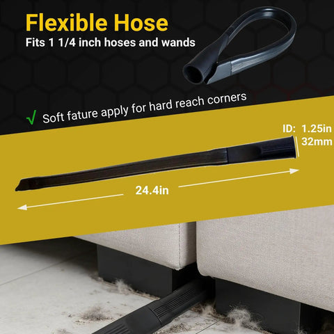 Universal Vacuum Attachments Kit For 1.25 Inch And 1.875 Inch Hoses Shop Vac Accessories With Brush Crevice Tool Flexible Adapter 32mm Compatibility cleaning couch corner