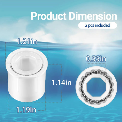 PVX976PK2 wheel bearing kit: white plastic housing and metal ball-bearing ring, 2-pack included