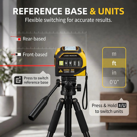 4In1 Digital Measuring Tool With 328Ft Laser Distance Tracker And 16Ft AutoLock Tapeline For Interior Work That Delivers No Sweat Precision And Helps You Conquer Room Buildouts And Garage Layouts Like A Pro