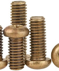 Top Tier Brass Self Tapping Screws With Classic Phillips Round Head Design and Knockout Heavy Duty Machine Bolt Build.