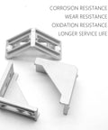 Inside Corner Bracket Gusset For 3030 Aluminum Extrusion, L Bracket Connector, 90 Degree Corner Plate, Silver Aluminum Alloy