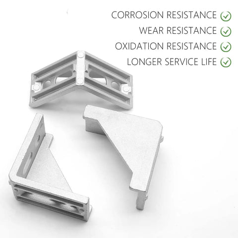Inside Corner Bracket Gusset For 3030 Aluminum Extrusion, L Bracket Connector, 90 Degree Corner Plate, Silver Aluminum Alloy