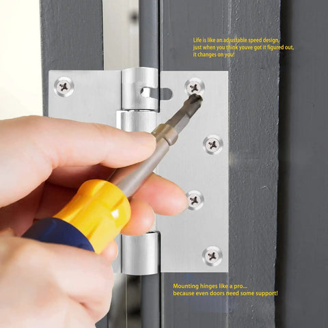 Installing 3 Inch Automatic Self Closing Door Hinges, Heavy Duty Stainless Steel Mortise Spring Hinges on door frame