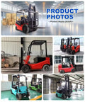 Heavy Duty Industrial Electric Forklift With Precision Steering, 4-Way Counterbalance Pallet Stacker displayed in factory setting.
