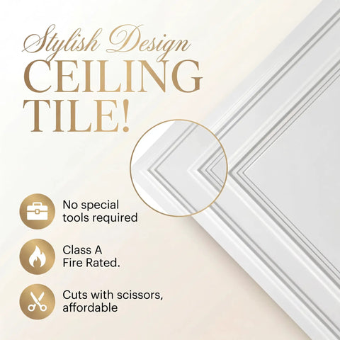 Economy PVC 2x2 Lay In Ceiling Tiles White Drop Ceiling Panels stylish design, no tools required, Class A fire rated.
