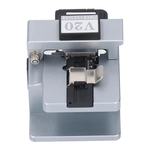 Heavy Duty 3 In 1 Optical Fiber Cleaver With Tungsten Steel Blade top view, showcasing automatic rebound mechanism and precise cutting features.
