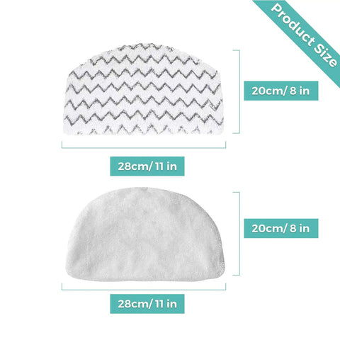 Six Pack Steam Mop Pads Replacement For PowerFresh Steam Mop 1940 Series, showing dimensions 28cm x 20cm.