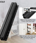 36 Inch Undermount Drawer Slides Heavy Duty Ball Bearing Full Extension Glides displayed with measuring tool, 2.0mm steel frame.