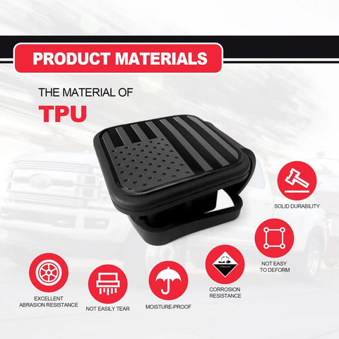 Beefed Up Heavy Duty 2 Inch Receiver Hitch Cap With Dust Proof Plug, TPU Material Display, Solid Durability and Moisture Proof