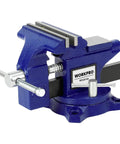 Heavy Duty 4.5 Inch Bench Vise With Multi Jaw For Flat Materials And Pipes Built Tough In Gray Iron Delivers Rock Solid Holds