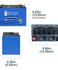 Dimensions of 12V Gel Battery YTX9-BS For Honda EU3000 Generator 2000-2011, showing height, length, width.