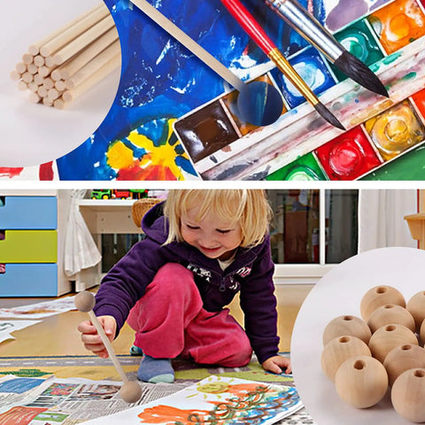 Set Of Twenty Five Sturdy Wooden Dowel Rods And Matched Caps Perfect For Sweet Cake Support And Nifty Seasonal Projects With Quarter Inch Diameter By Twelve Inch Length Built Tough For Every Creative Squad.