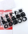 200 Piece O Rings Assortment Kit Nitrile Rubber Seals Gaskets Set in clear plastic case displaying 15 sizes