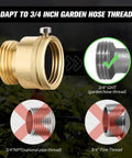 Brass Vacuum Breaker Set 2 Pack Three Quarter Inch GHT Anti Siphon Bib Valve For Outdoor Faucet RV Hose Connection Backflow Preventer With Thread Seal Tape And Extra Washers Easy Install No Leak