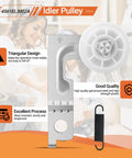 Durable Dryer Repair Kit For LG And Kenmore Includes 4581EL2002C Drum Roller Assembly, 4561EL3002A Idler Pulley detail.