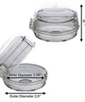 Stove And Oven Knob Safety Cover Set L730A Five Count Pack Easy To Install Kid Safe Kitchen Accessory Clear with measurements.