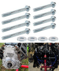 Top Shelf Heavy Duty 12 Piece Engine Stand Bolt Kit Featuring Metric Flange Bolts With Rust Proof Zinc Finish For Ls1 Ls2 Ls3 Ls6 53l 60l 62l V8 Motors Built Tough With Zero Fuss Installation with flange bolts and washers.