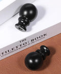 2 Pack Black Lamp Finials And Shade Toppers With Oil Rubbed Metal Nut Screw Cap Ball Knob Topper Decorative On Book