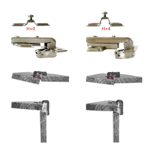 Slick Nickel Steel Hinges Engineered For Tight Squeeze Cabinets And Cupboards featuring solid ninety degree short arm mechanism.