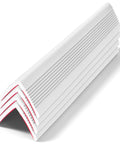 Premium Soft Wall Corner Protectors And Table Edge Guards No Sweat Peel And Stick Baby Proof Corner Shields set of four white rubber corner guards.