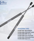 Heavy Duty Rear Hatch Struts Delivering Smooth Glide Action For Chevy Trailblazer And Gmc Envoy shown from an angled top view.