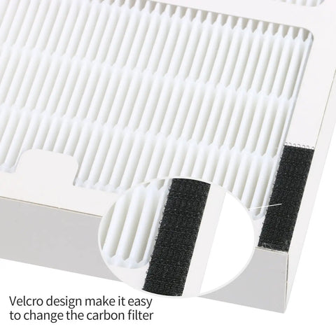 Close-up of Replacement Filters For AC-2119 And IAP-10-100 IAP-10-150 Filtrete FAP-C01-A with Velcro design detail.