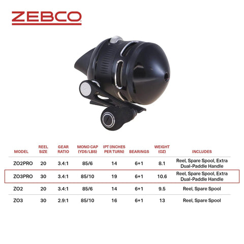 Omega Pro 3SZ Spincast Reel With 10 Pound Line, Size 30, Black, Power Packed Build With Aluminum Covers, Dual Paddle Handle
