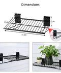 Heavy Duty Slatwall Shelves 16 Inch Wide Wire Shelf Organizer For Garage Workshop Kitchen and Office Slatwall Accessories Durable Powder Coated Finish 2 Pack