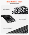 Five Piece 2040 Aluminum Extrusion Profile Kit with 2000 mm length and anodized black V-slot linear rail for 3D printer builds