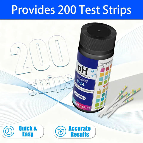 PH Test Strips Kit 0 To 14 With 200 Strips For Liquid Testing Drinking Water Saliva Aquariums Labs And Soap Making Quick Easy Readings