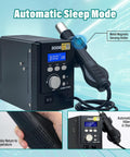 Soldering Station 700W With Brushless Fan And Adjustable Airflow For SMD Soldering Desoldering IC Rework And PCB Repair Ideal For IC Chip Rework And BGA Hot Air Applications with digital display and handpiece