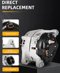 Beefed-Up High Output Alternator Replacement For Hyundai Sonata 2.0L 2015-2019 with OEM connector and pulley