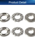 Two 51100 thrust ball bearings with washers, 10mm bore, 24mm OD, 9mm width, GCr15 steel.
