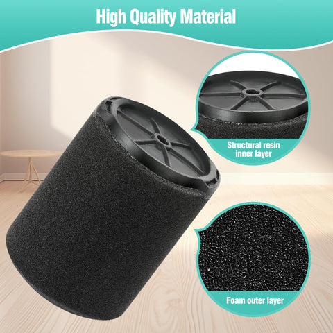 VF7000 Wet Vacuum Filter Replacement Pack For Ridgid And Husky Shop Vacuums, structural resin and foam layers close-up