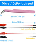 14 Value Solderless Flexible Breadboard Jumper Wire Kit with 105mm tweezers and 340mm DuPont wires for prototyping