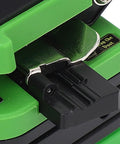 Pro Grade Workhorse Fiber Cleaver With 16 Cleaving Spots And Tungsten Steel Blade For 0.25mm And 0.9mm Fiber Cables, close-up of green cleaver base