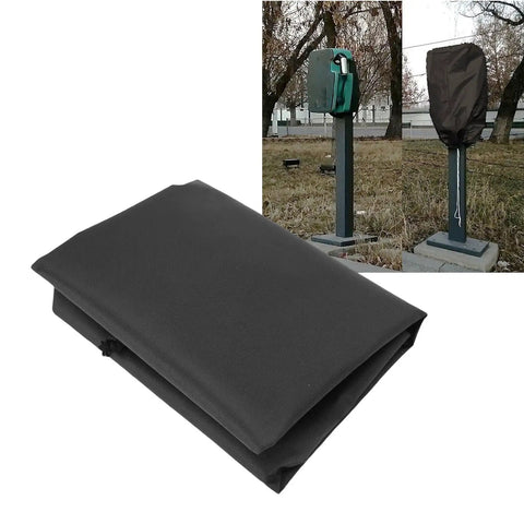 Kickass Weatherproof EV Charger Cover With Tough Rainproof Shield For Outdoor Electric Vehicle Wall Socket and Dust Snow Guard, black fabric.