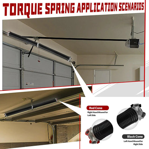Heavy Duty Garage Door Torsion Spring Set 0.243 Inch Wire, 2 Inch ID, 28 Inch Length for 7 Or 8 Foot Doors installation