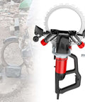 Pro Grade 370 Mm Concrete Ring Saw With 9500 W Brushless Motor and Water Fed Dust Control featured in use on stone cutting.