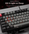 Premium TKL Wired Hall Effect Mechanical Keyboard Featuring Magnetic Switches Adjustable Actuation with key actuation points.