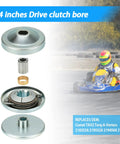 Beefed Up 30 Series Torque Converter Kit For Predator 212cc showing components and go-kart application