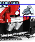 Close-up of Beefed Up Car Floor Jack Handle Bolts Set For 3 Ton To 4 Ton Horizontal Floor Jacks, stainless steel bolt.