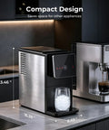 Countertop Nugget Ice Maker With High Output 33 Lbs Per Day Automatic Ice Dispenser Self Cleaning Portable Ice Machine in kitchen