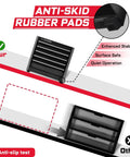 Comparison of anti-skid rubber pads on Heavy Duty Pro Grade 8 Drawer Rolling Tool Box Set In Black Stackable Micro Roll Cab
