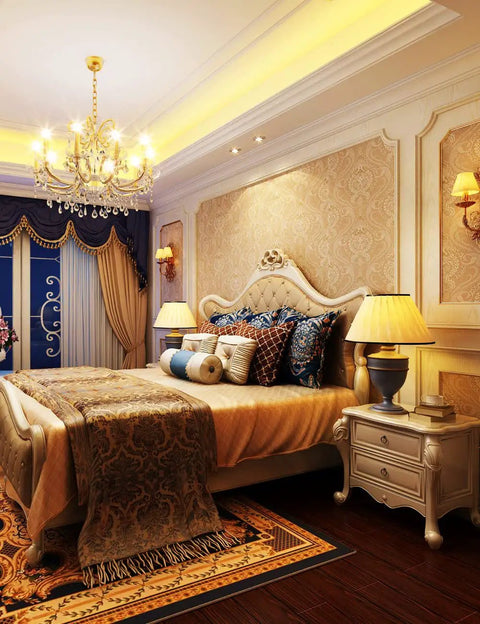 Bedroom with chandelier using G9 LED Bulbs 75W 80W 100W Halogen Equivalents, 1000 Lumen Soft Warm White 3000K, AC120V 8W