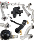Heavy Duty Aluminum Cooling System Replacement Kit For Jaguar And Land Rover 2010 To 2020 3.0L 5.0L Engines showing various components.