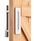 12 Inch Stainless Steel Sliding Barn Door Handles And Pulls Double Sided Hardware Set Built Tough Brushed Finish Anti Rust Anti Corrosion Easy Install Quick Mounting