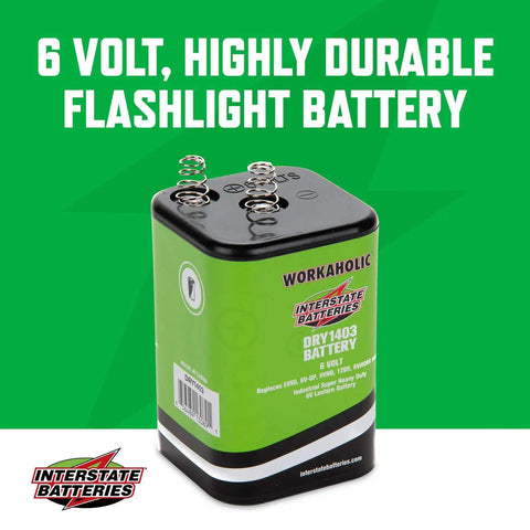 Six Volt Lantern Battery Pack 6 Count 7000 mAh Square Shape Power For Camping Hiking Home Lamps Outdoors Dry Terminals
