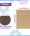 50 Pack 8.5X11 Corrugated Cardboard Sheets Flat Cardboard Inserts For Shipping Packing And DIY Crafts Built Tough As Nails Sturdy Three Layer E Flute Construction Protects Items During Transit And Makes Packing Quick And Easy with measurements and thickness details shown