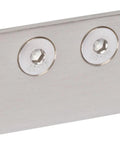 Beefy Brushed Steel Barn Door Track Connector Plate 3.25 By 2.25 By 2.25 Inches, Heavy Duty Sliding Hardware Bracket For Farmhouse Doors